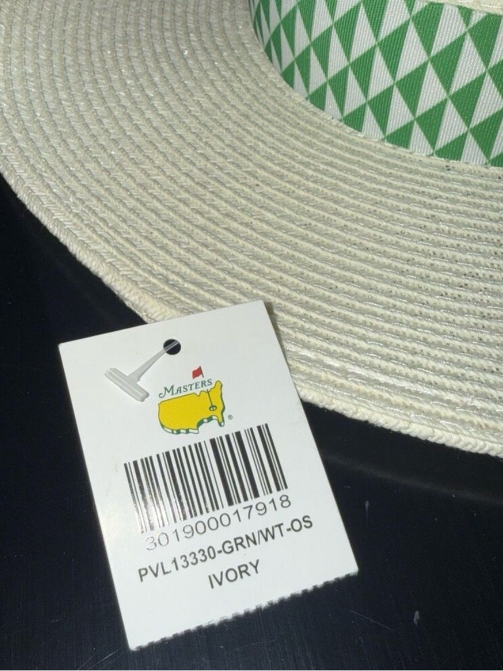 NEW Master 2026 Ladies Dorfman Milano Pacific Natural Straw Hat with green band. - Picture 6 of 12
